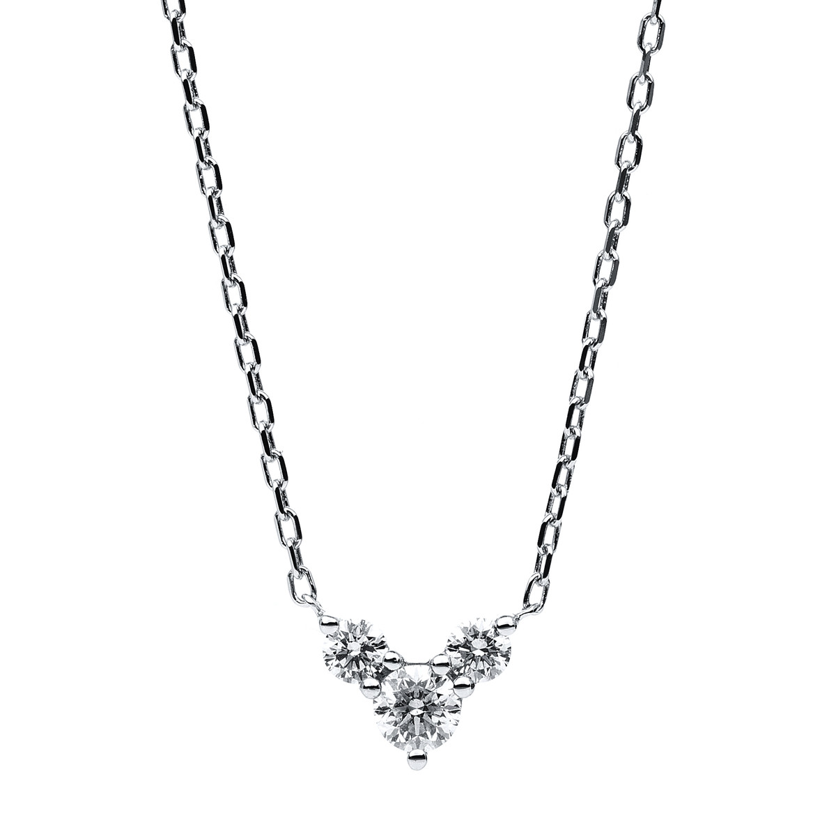 Collier 14 kt WG, ZÖ 40 + 42,5 cm