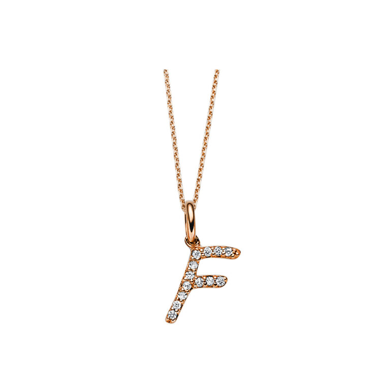 Collier 18 kt RG "F"