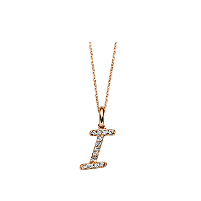 Collier 18 kt RG "I"