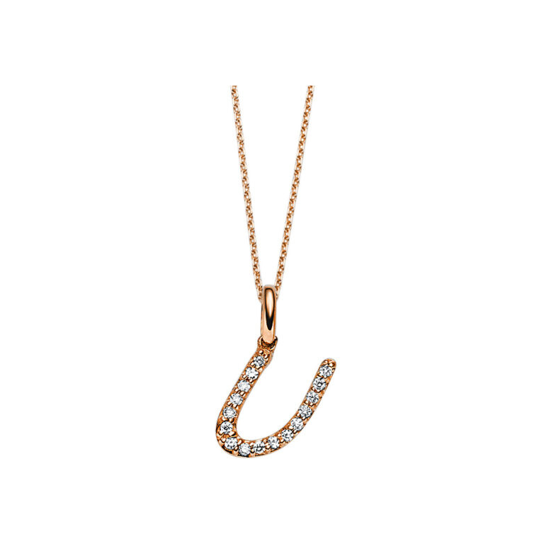 Collier 18 kt RG "U"
