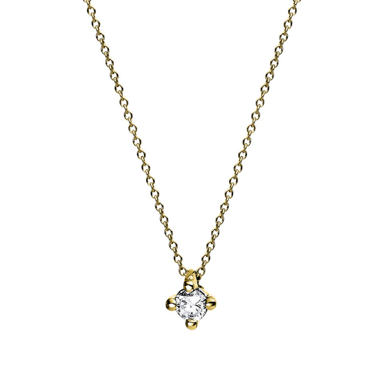 Collier 4er-Krappe 14 kt GG