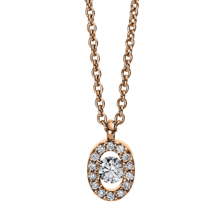 Collier 18 kt RG, mit Öse