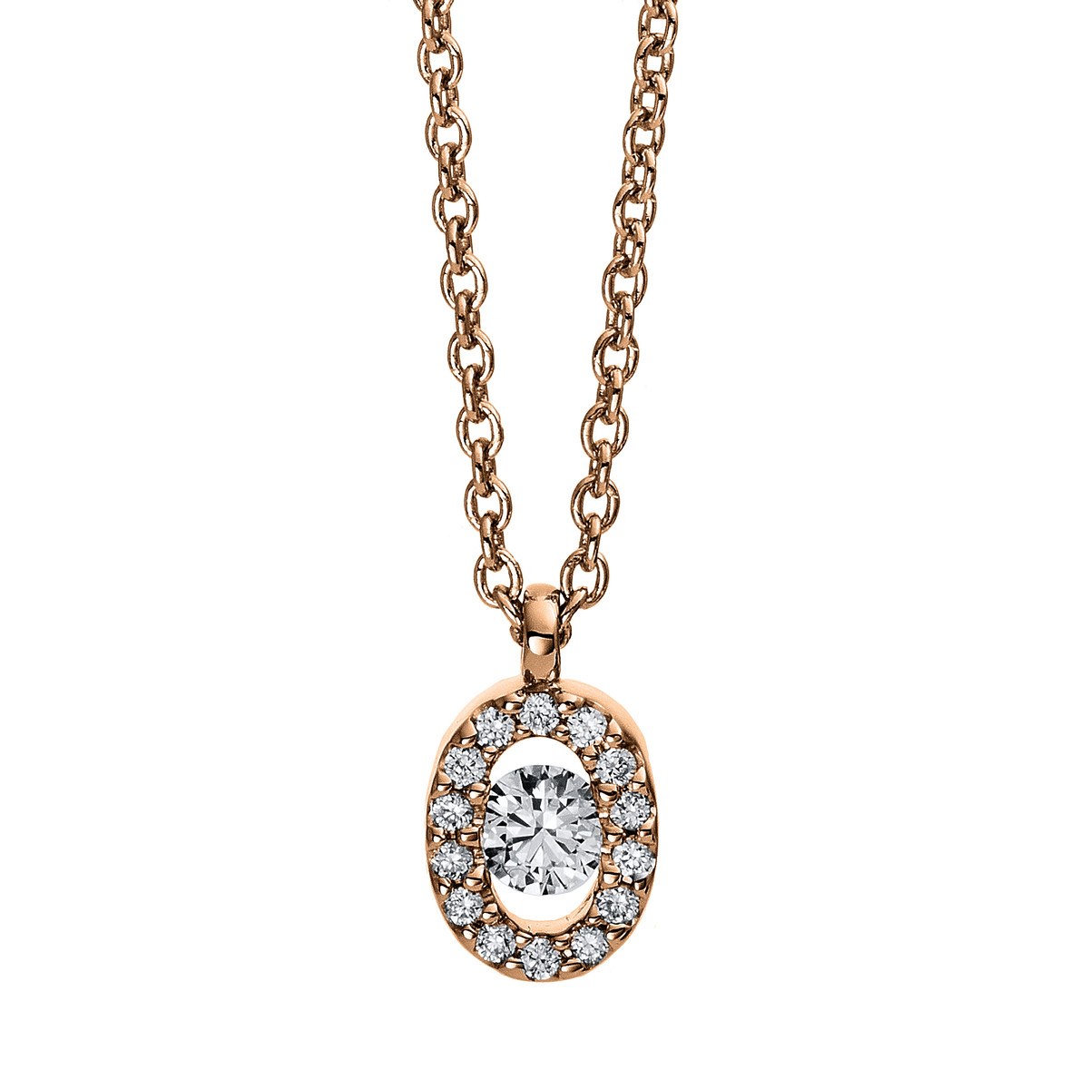 Collier 18 kt RG, mit Öse
