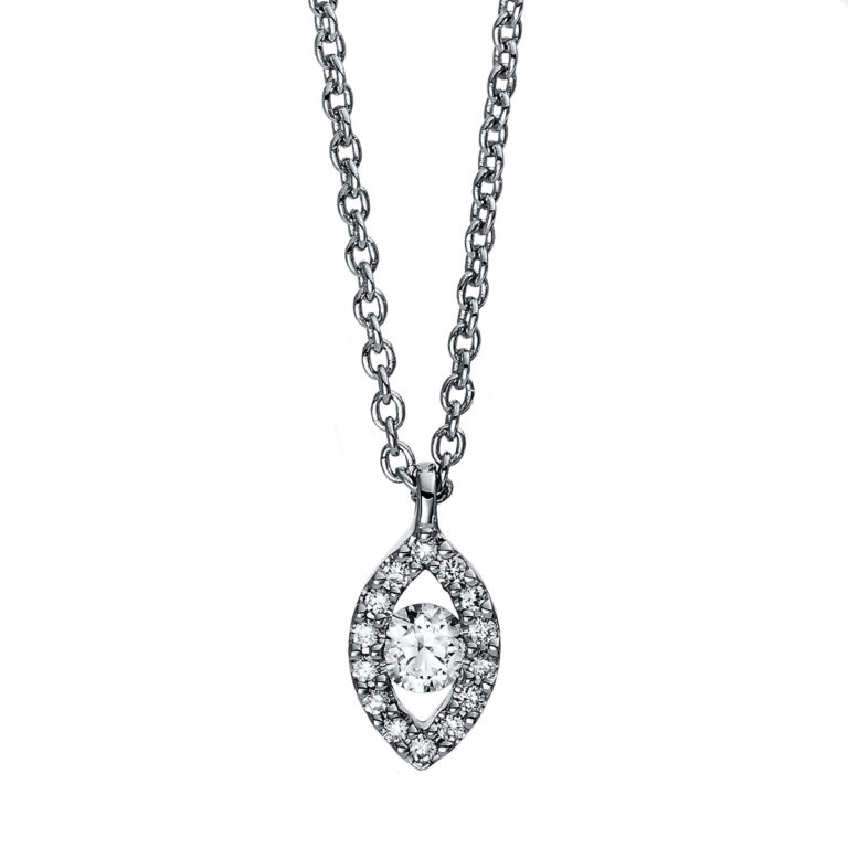 Collier 18 kt WG, mit Öse