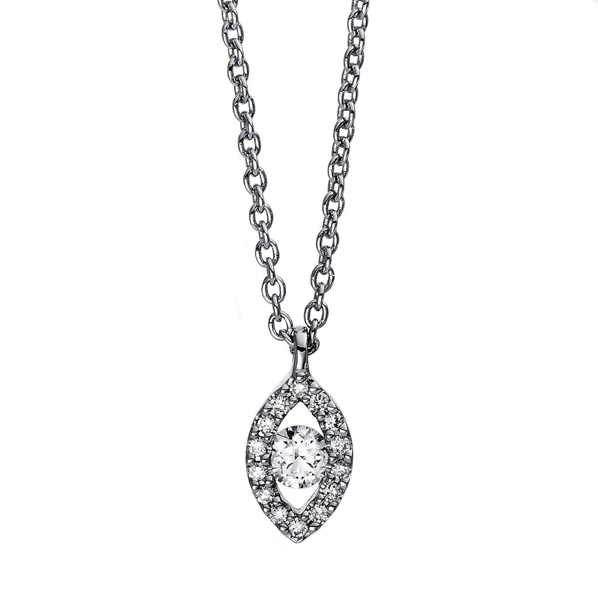Collier 18 kt WG, mit Öse