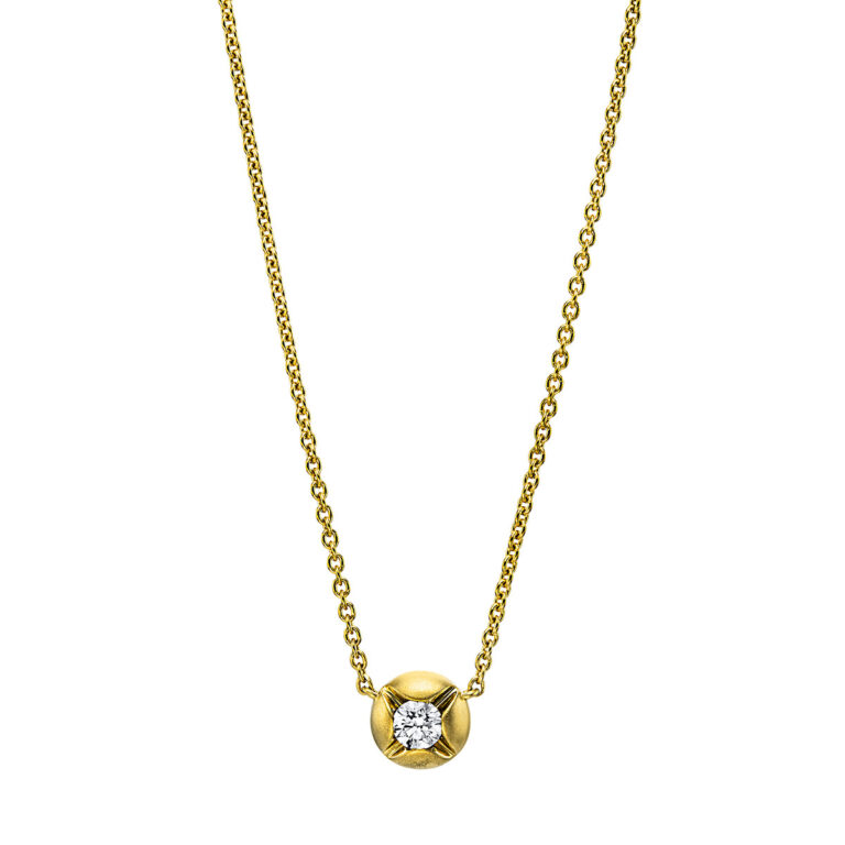 Collier 18 kt GG, mattiert