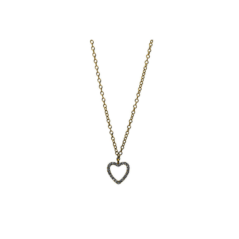 Collier 14 kt GG "Herz", mit Öse