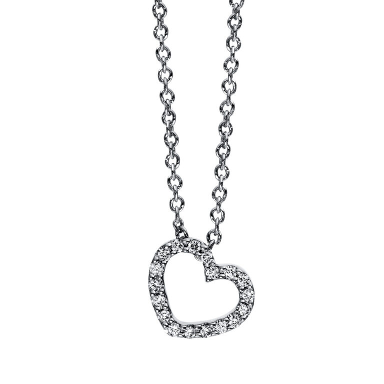Collier 18 kt WG "Herz"