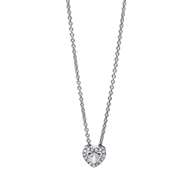 Collier 18 kt WG "Herz"