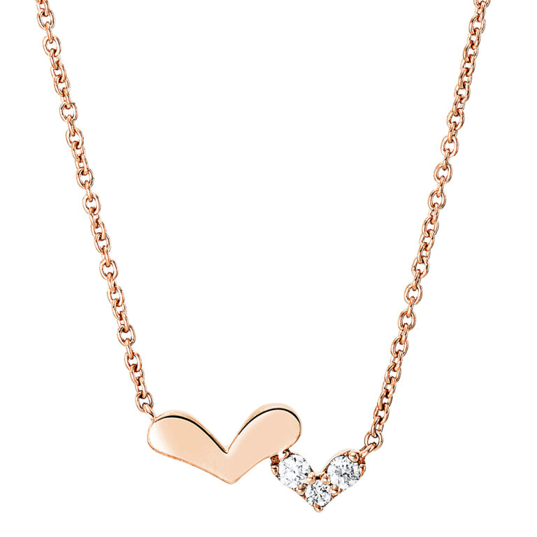 Collier 14 kt RG "Herz"