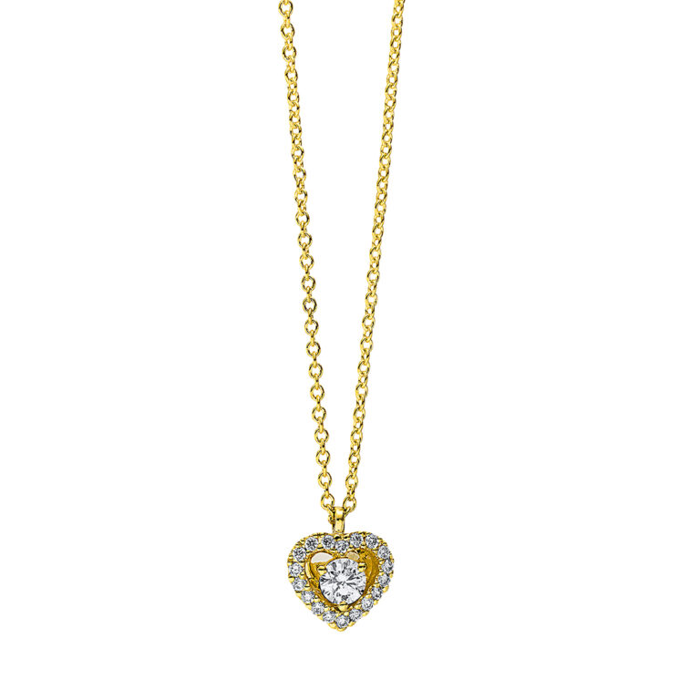 Collier 18 kt GG "Herz", mit Öse