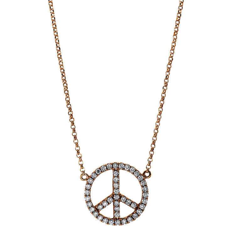 Collier 18 kt RG "Peace"