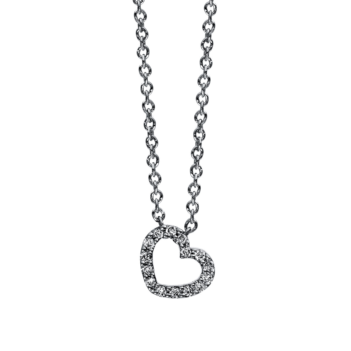 Collier 18 kt WG "Herz"