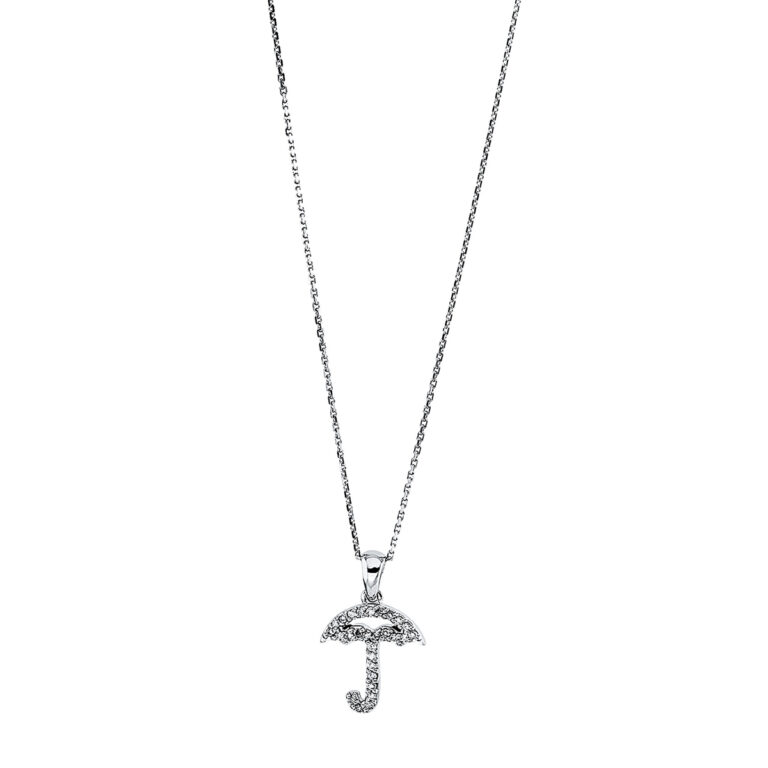 Collier 14 kt WG "Regenschirm", mit Öse