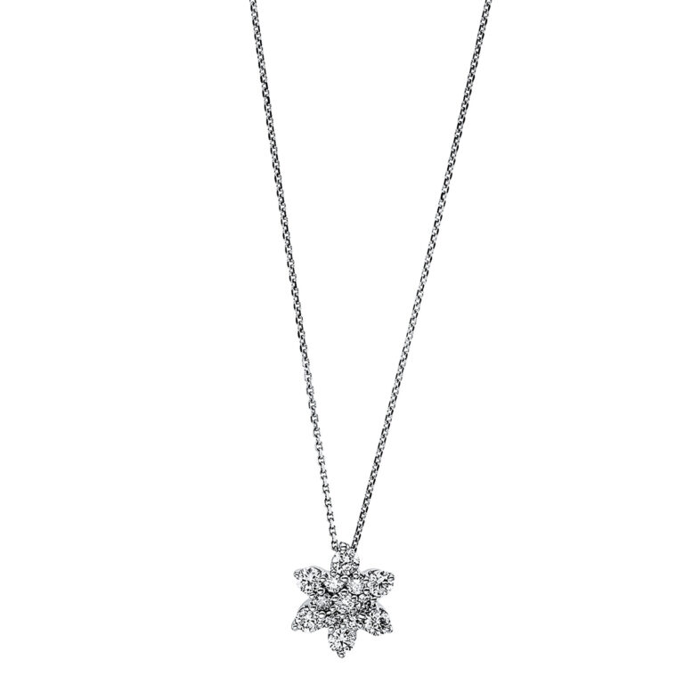 Collier 18 kt WG "Schneeflocke"