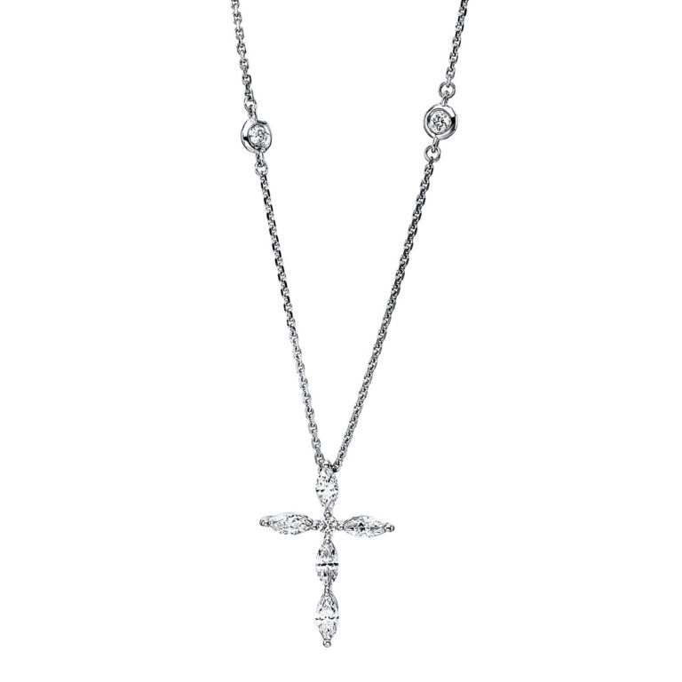 Collier 18 kt WG "Kreuz"