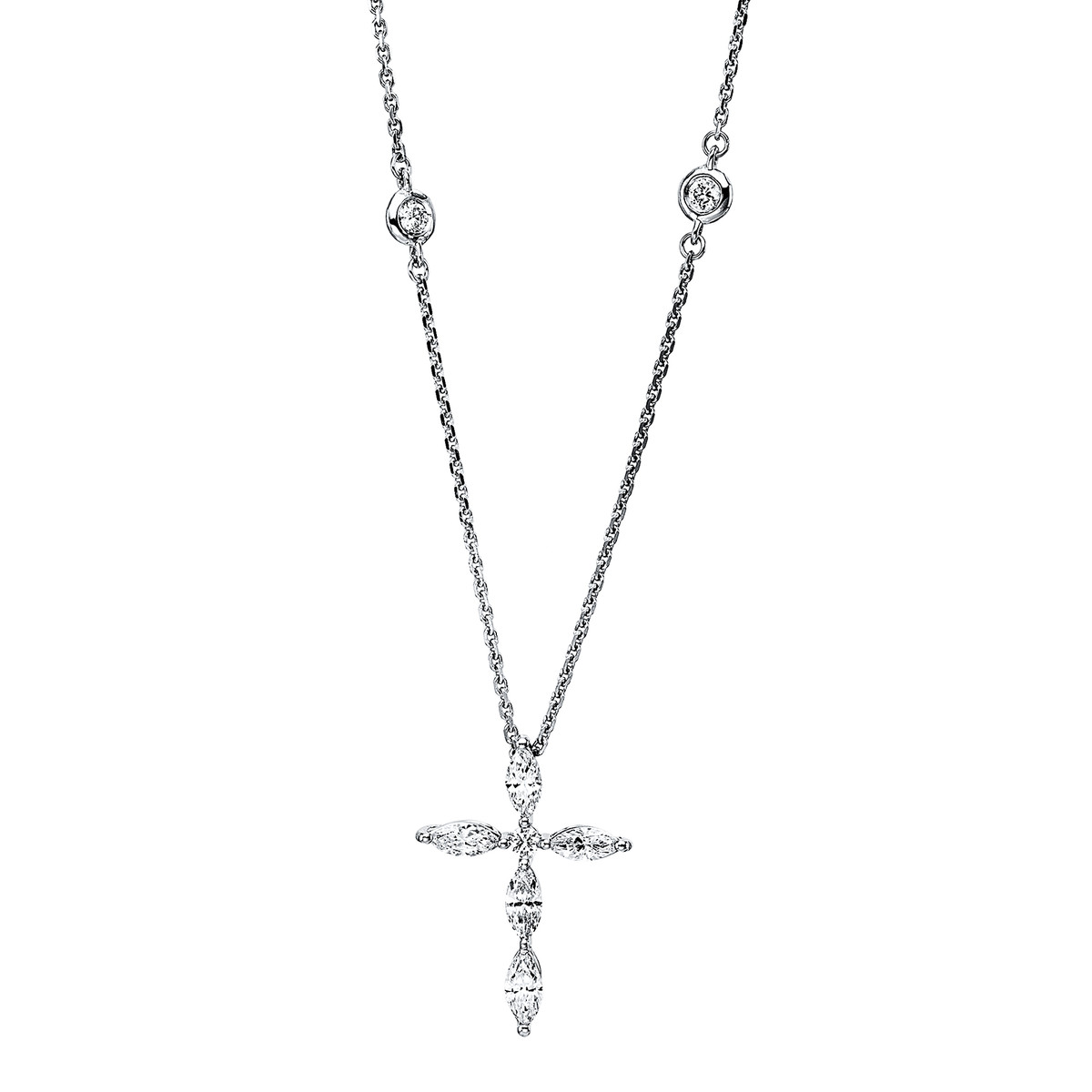 Collier 18 kt WG "Kreuz"