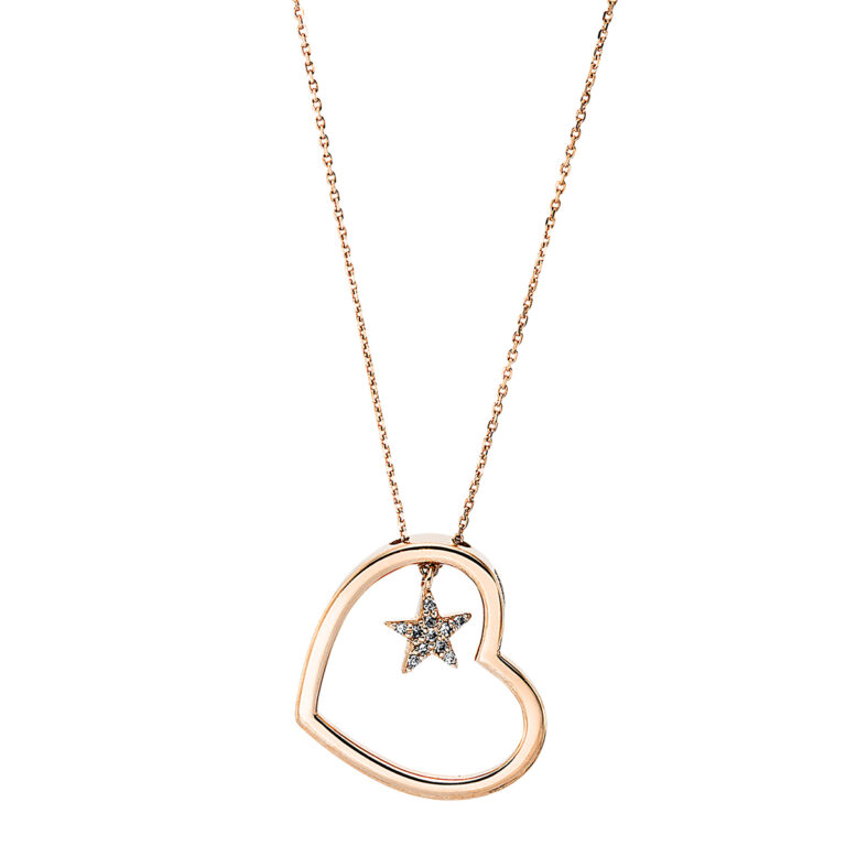 Collier 14 kt RG "Herz"