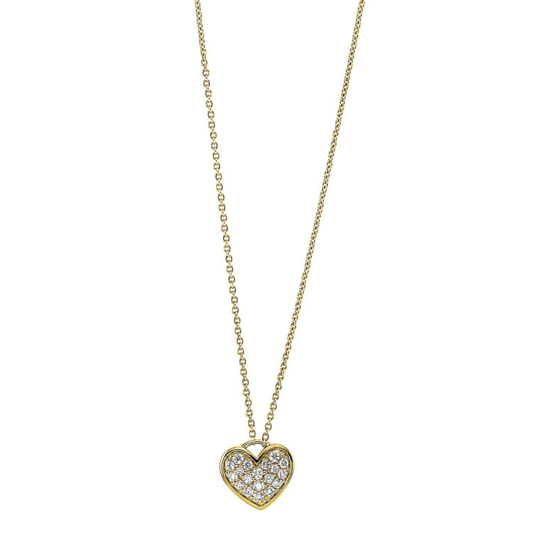 Collier 18 kt GG "Herz", mit Öse