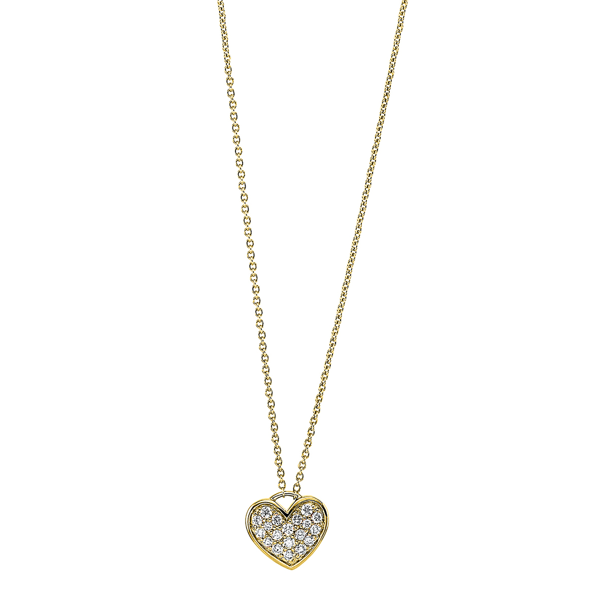 Collier 18 kt GG "Herz", mit Öse