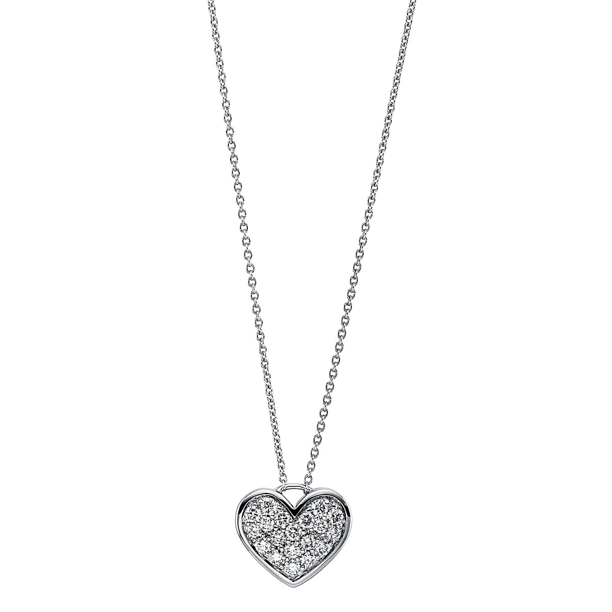 Collier 18 kt WG "Herz"