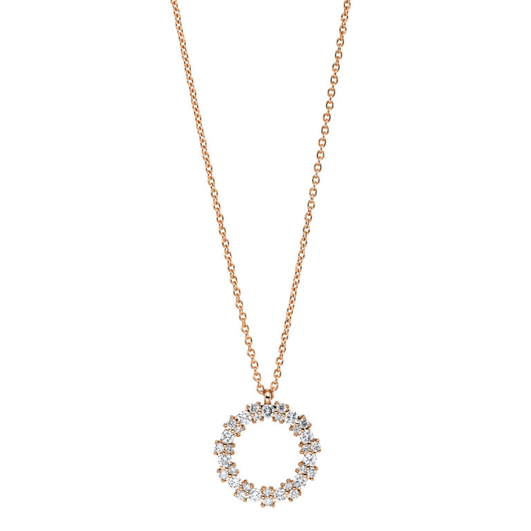 Collier 18 kt RG "Kreis", mit Öse