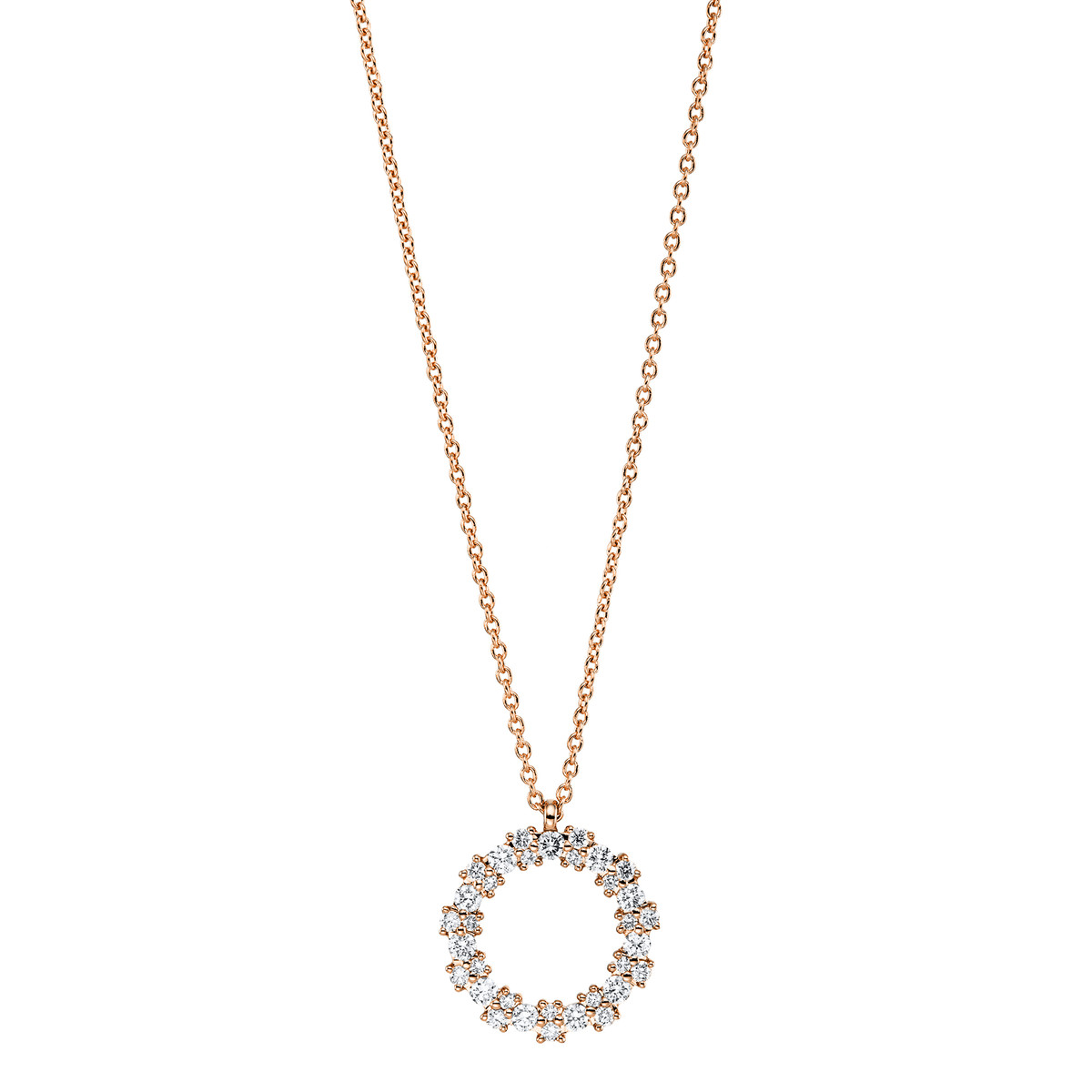 Collier 18 kt RG "Kreis", mit Öse