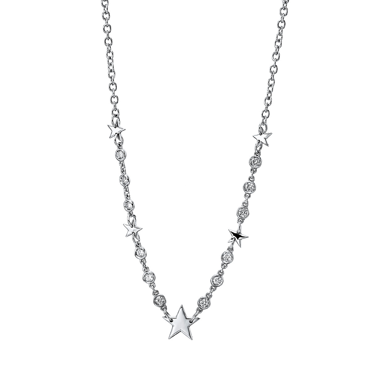 Collier 18 kt WG "Stern"