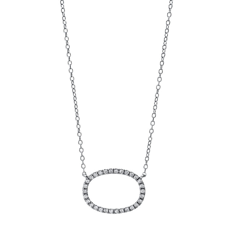 Collier 18 kt WG "Oval"