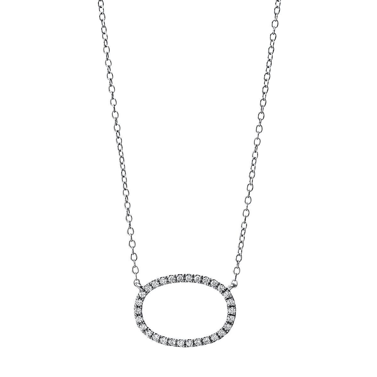 Collier 18 kt WG "Oval"