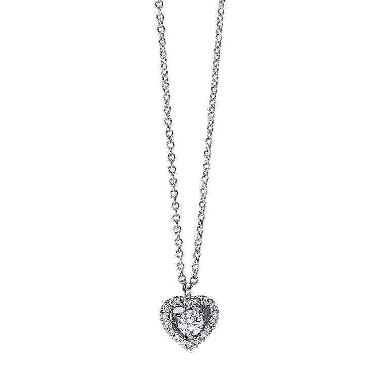 Collier 14 kt WG "Herz", mit Öse