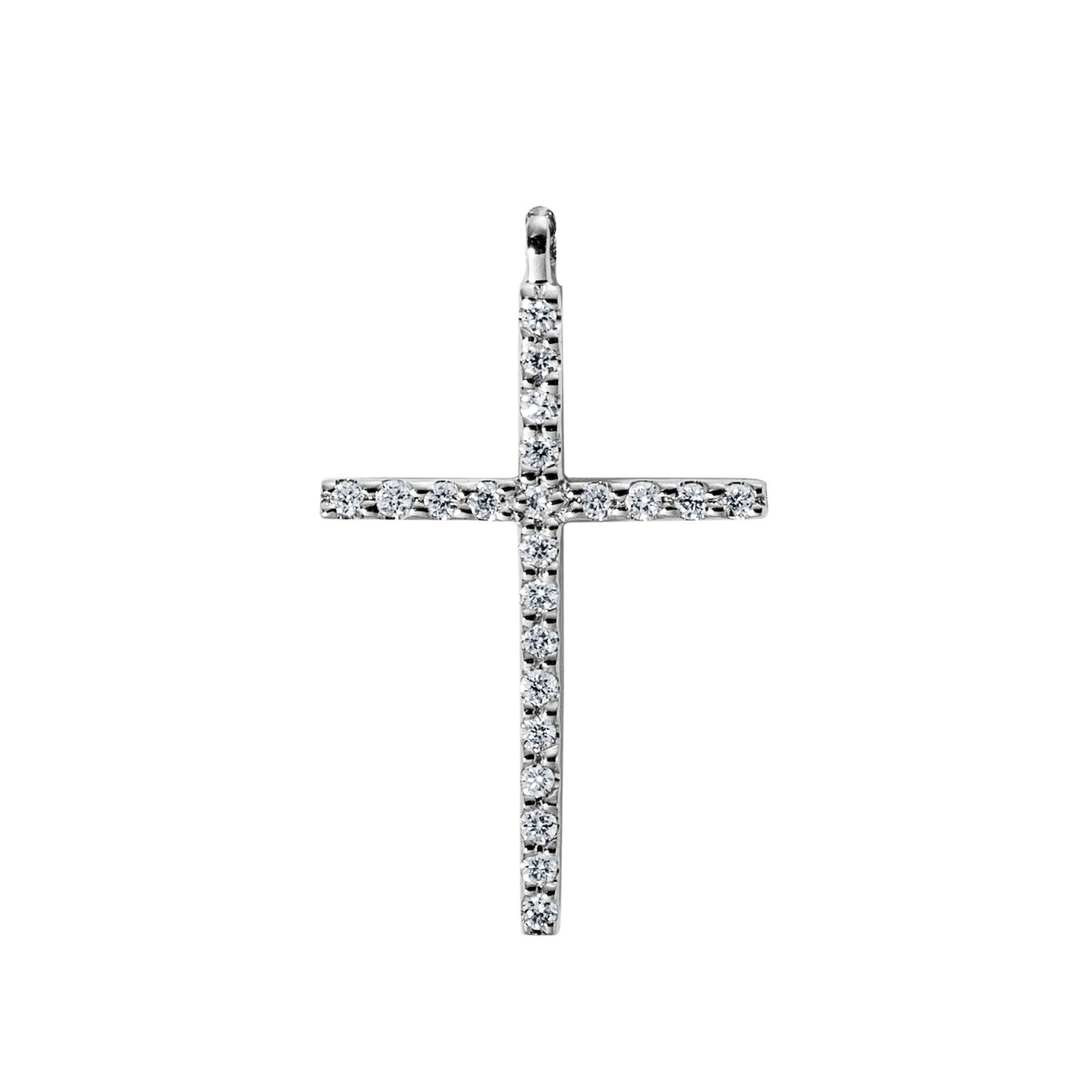 Collier 14 kt WG "Kreis", mit Öse
