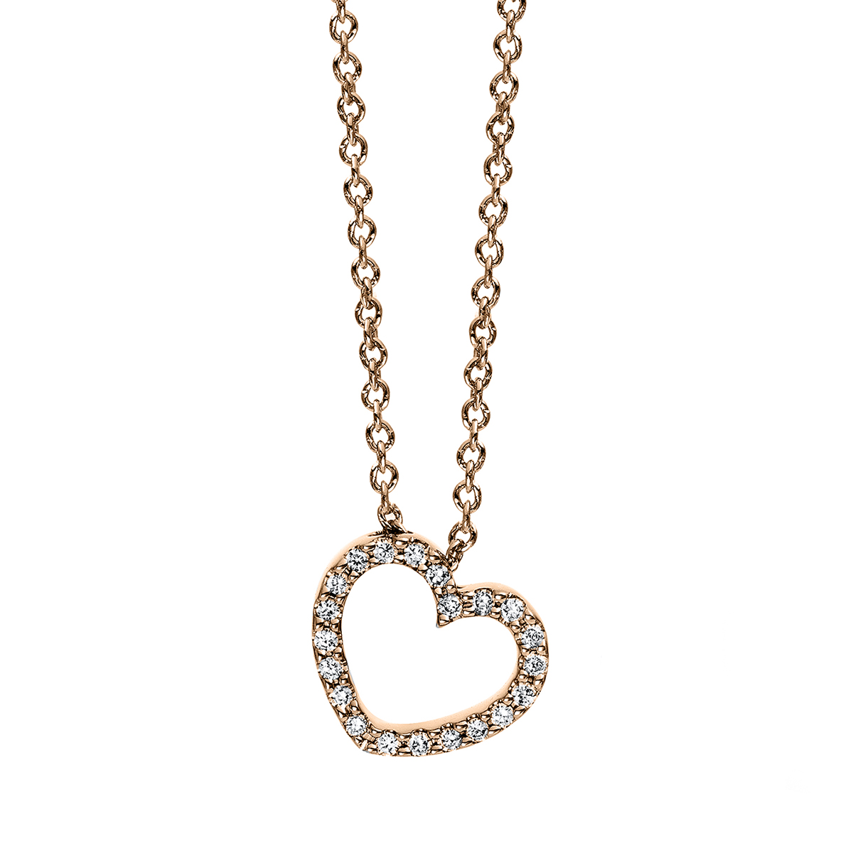 Collier 18 kt RG "Herz"