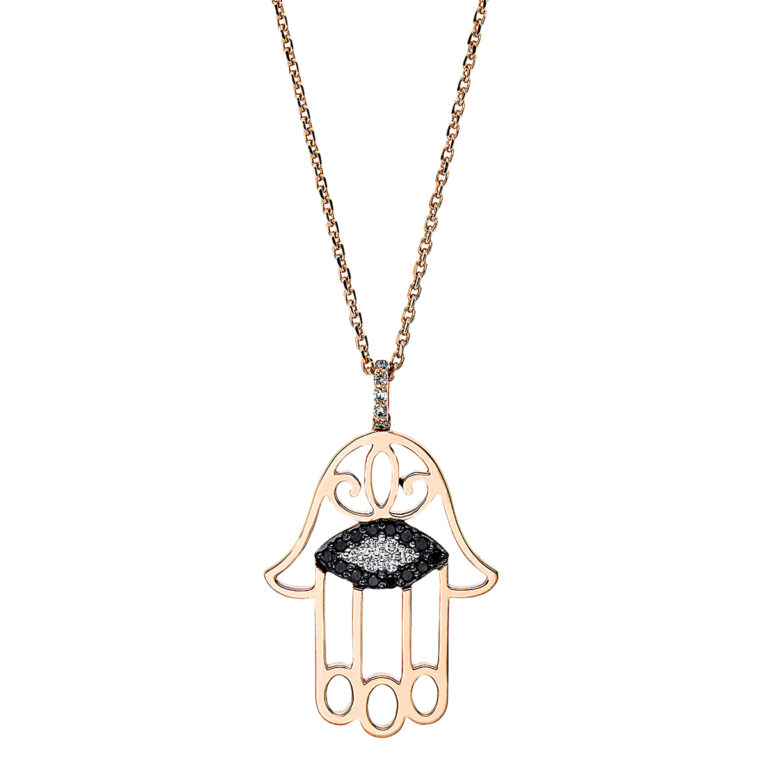 Collier 18 kt RG "Hand", mit Öse