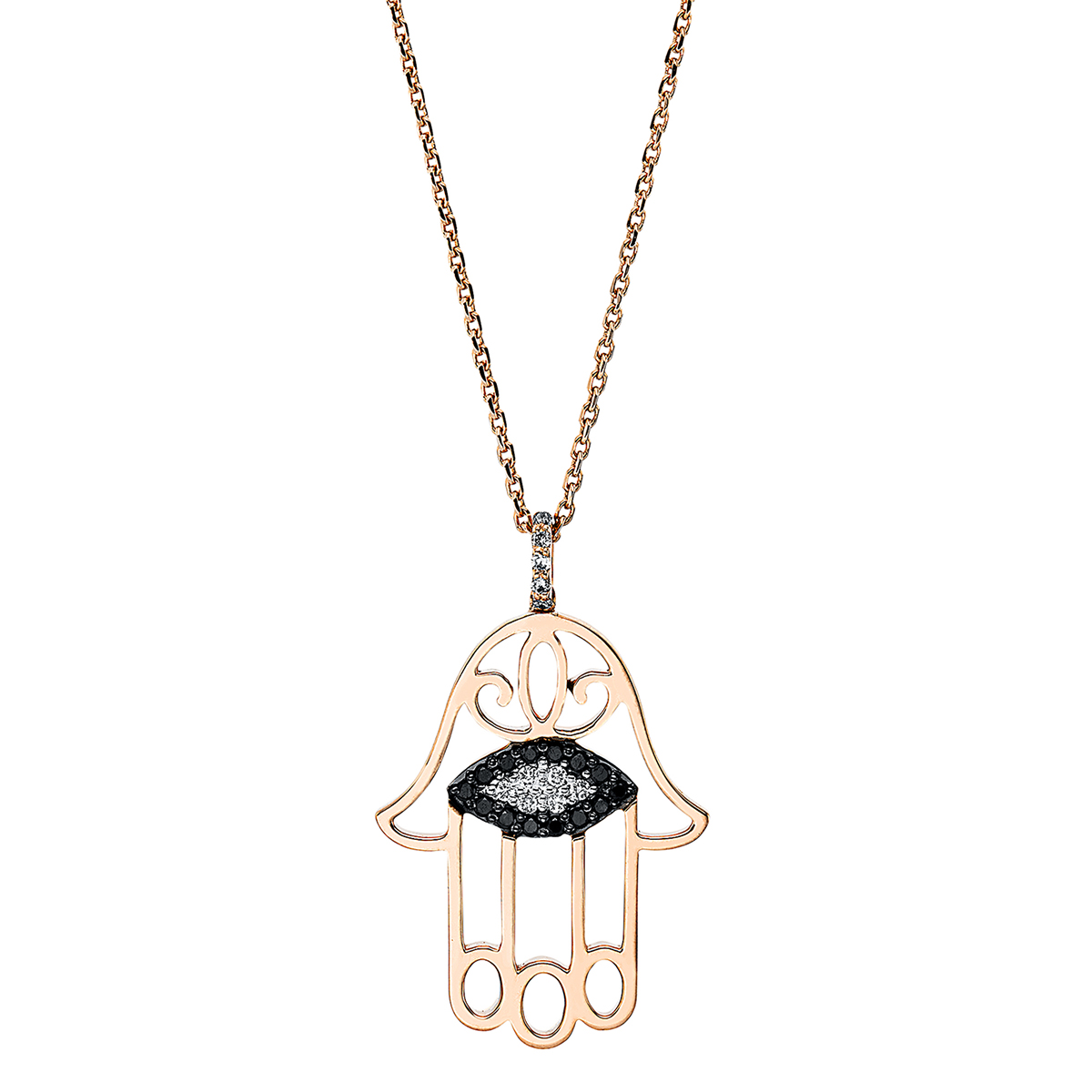 Collier 18 kt RG "Hand", mit Öse