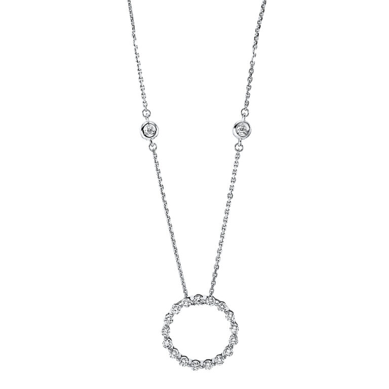 Collier 18 kt WG "Kreis"