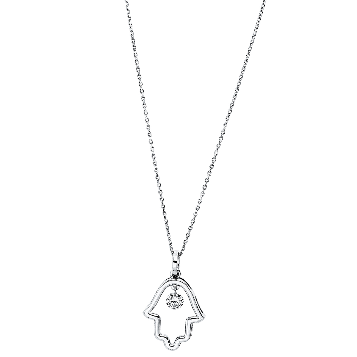Collier 18 kt WG "Hand"