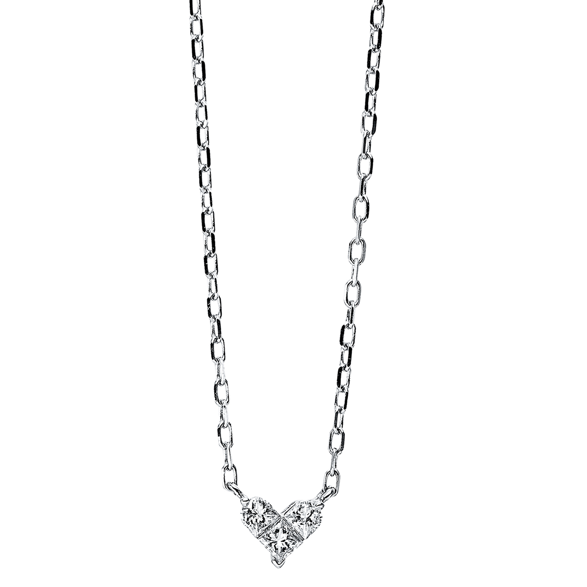 Collier 18 kt WG "Herz"