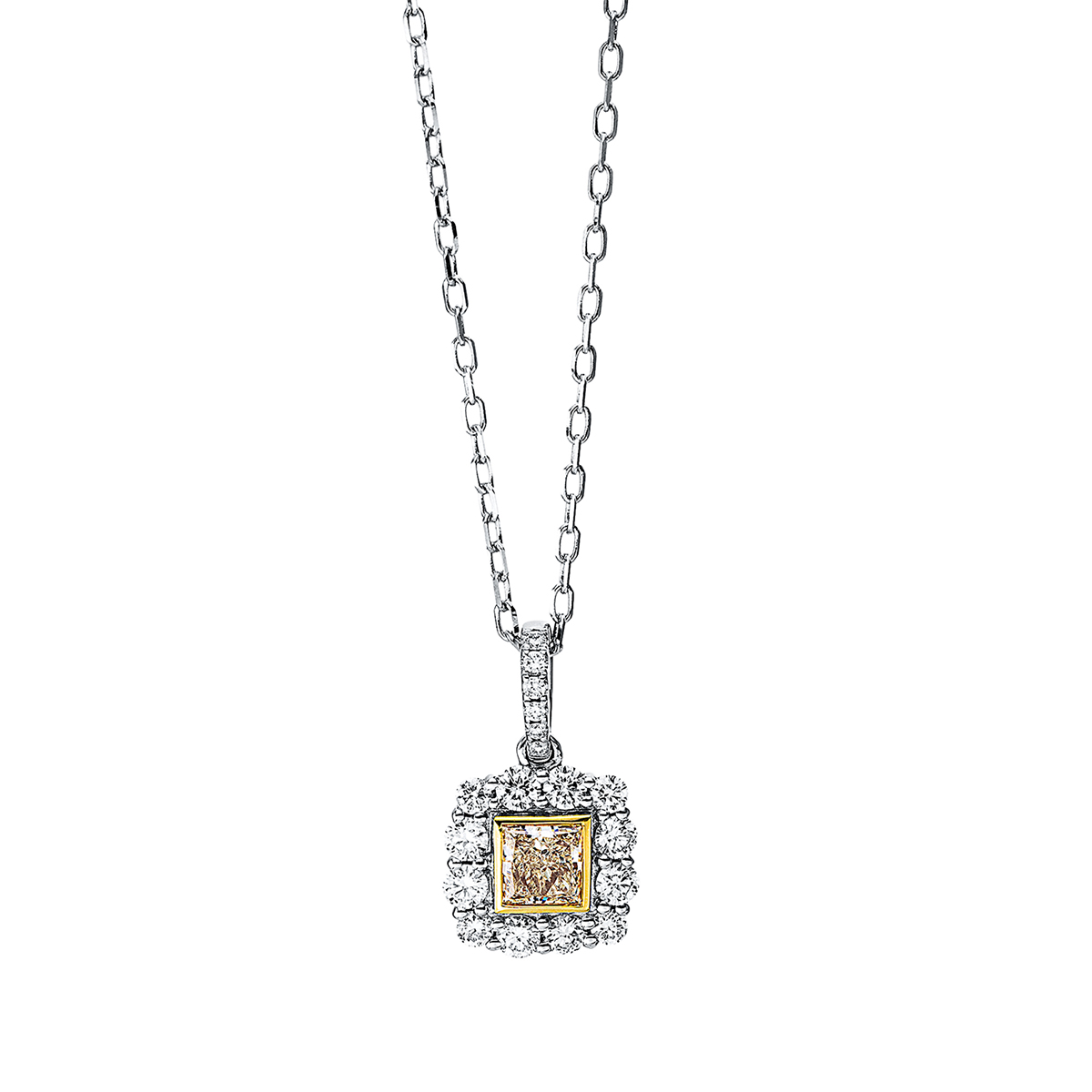 Collier 18 kt WG+GG