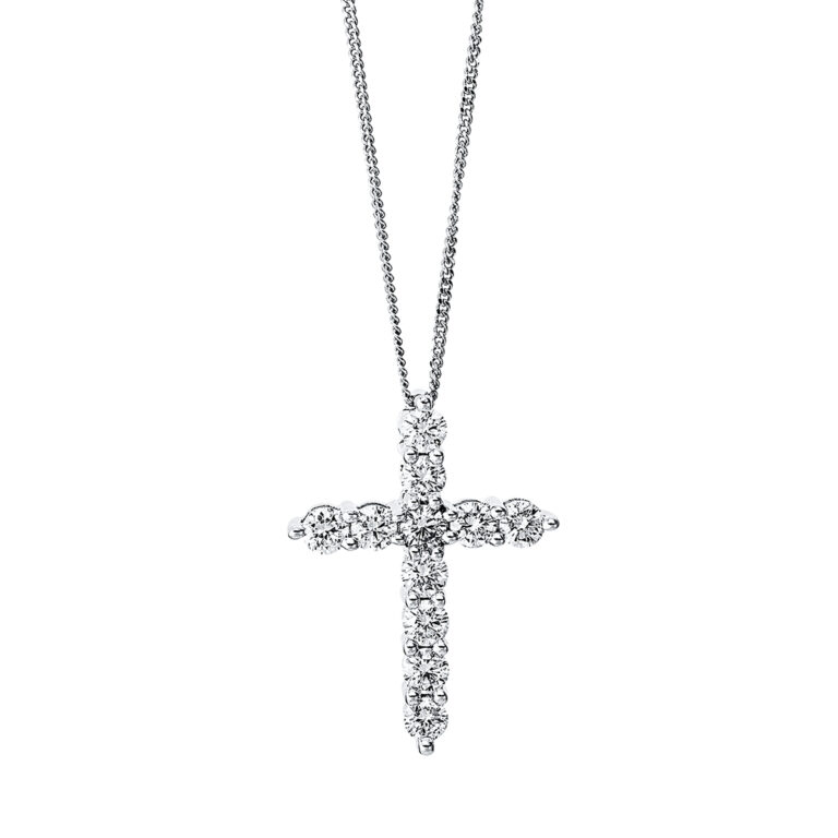 Collier 18 kt WG "Kreuz"