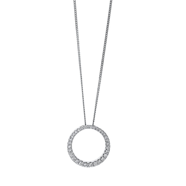Collier 18 kt WG "Kreis"