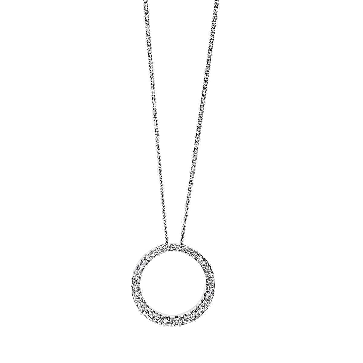 Collier 18 kt WG "Kreis"
