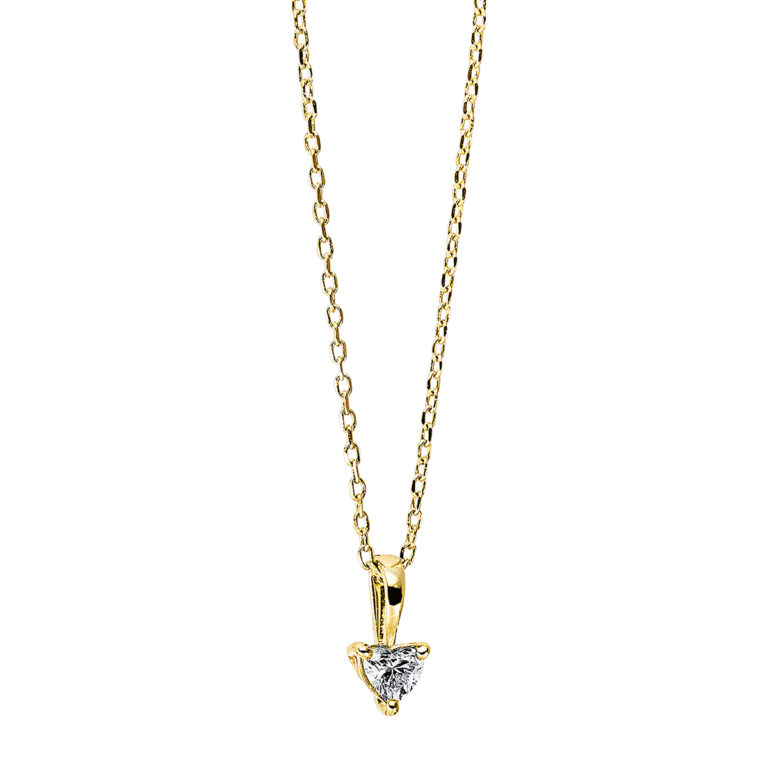 Collier 3er-Krappe 18 kt GG "Herz"
