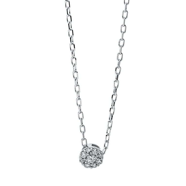 Collier 18 kt WG, mit ZÖ 40 cm and 43cm