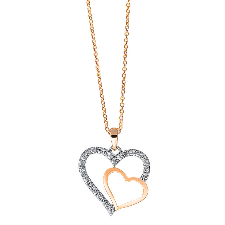 Collier 18 kt RG "Herz"