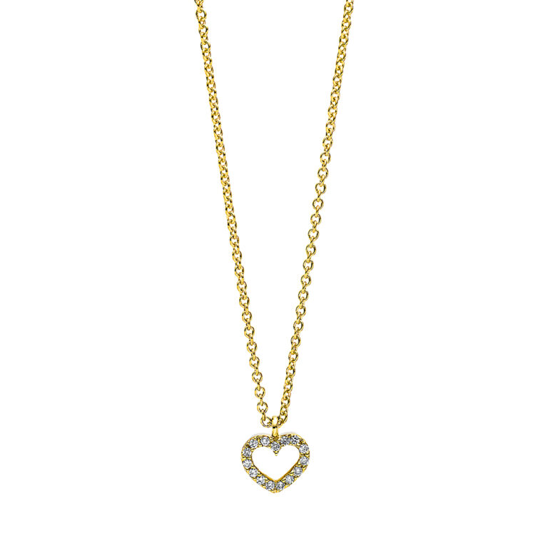 Collier 18 kt GG "Herz", mit Öse