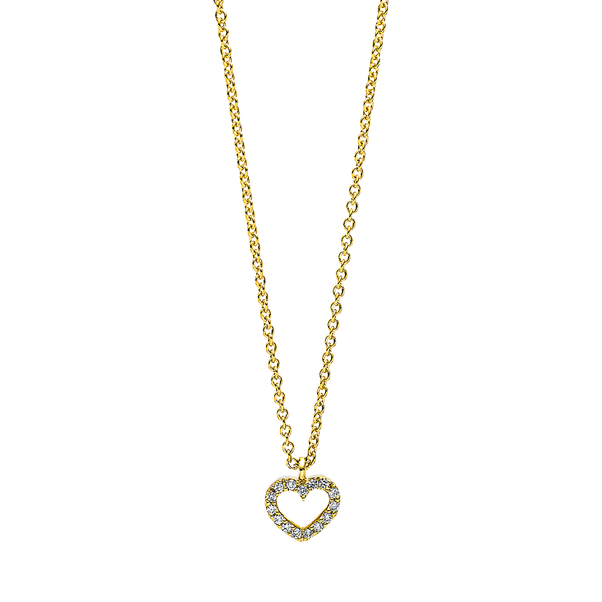 Collier 18 kt GG "Herz", mit Öse