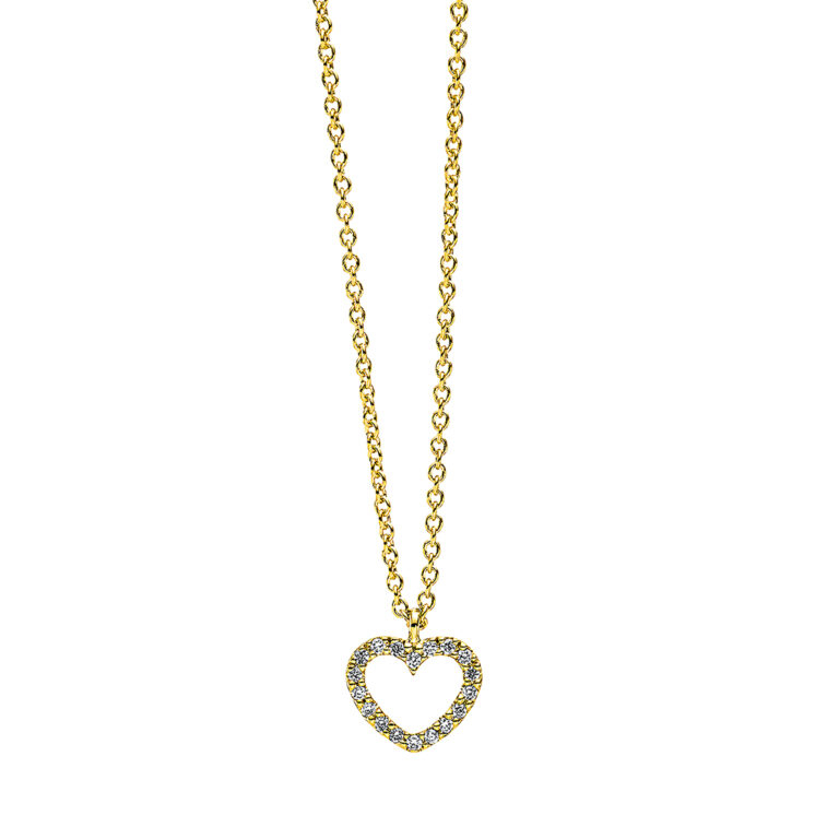 Collier 18 kt GG "Herz", mit Öse