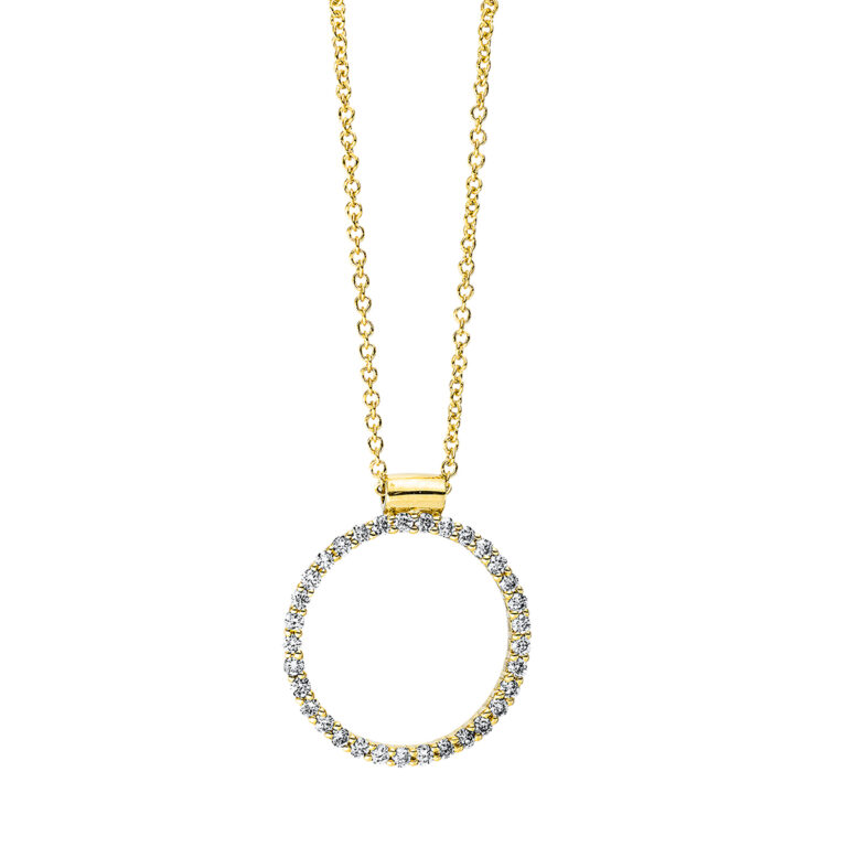 Collier 18 kt GG "Kreis", mit ZÖ 40 cm