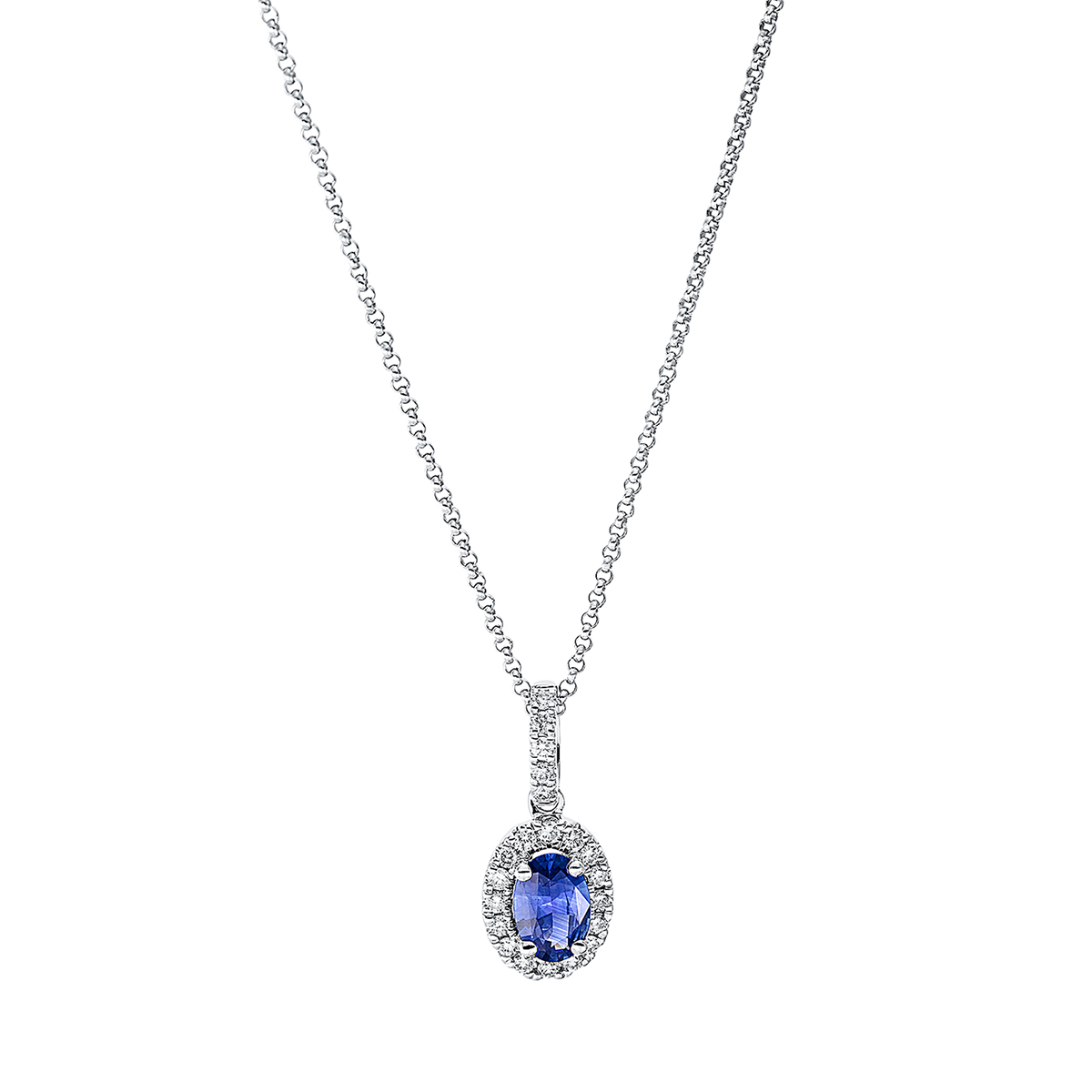 Collier 18 kt WG, mit Öse